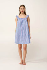 Νυχτικό με Σούρες από Ποπλίνα - Image 2