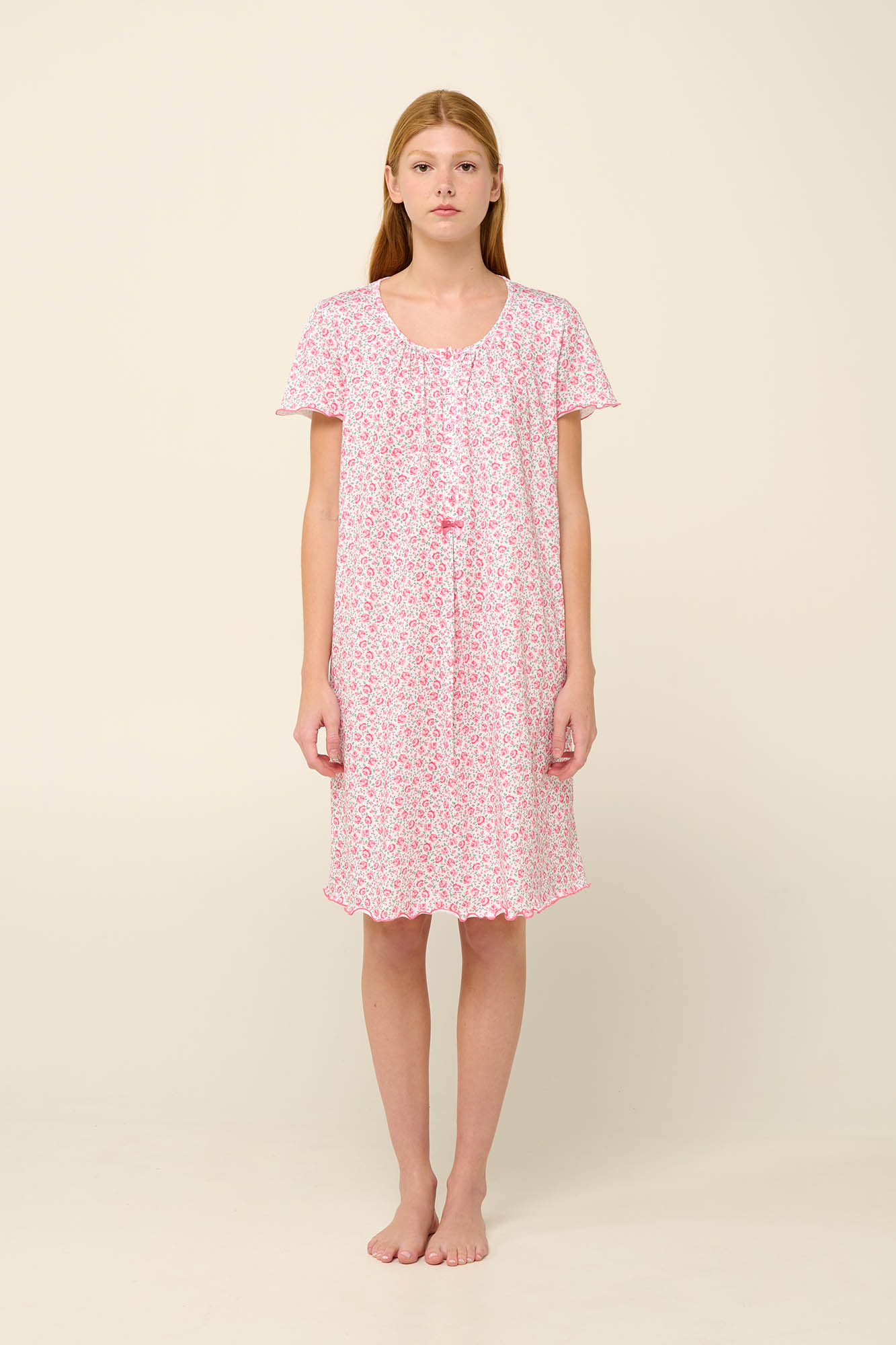 Καλοκαιρινό Νυχτικό από Βαμβάκι με Πατιλέτα