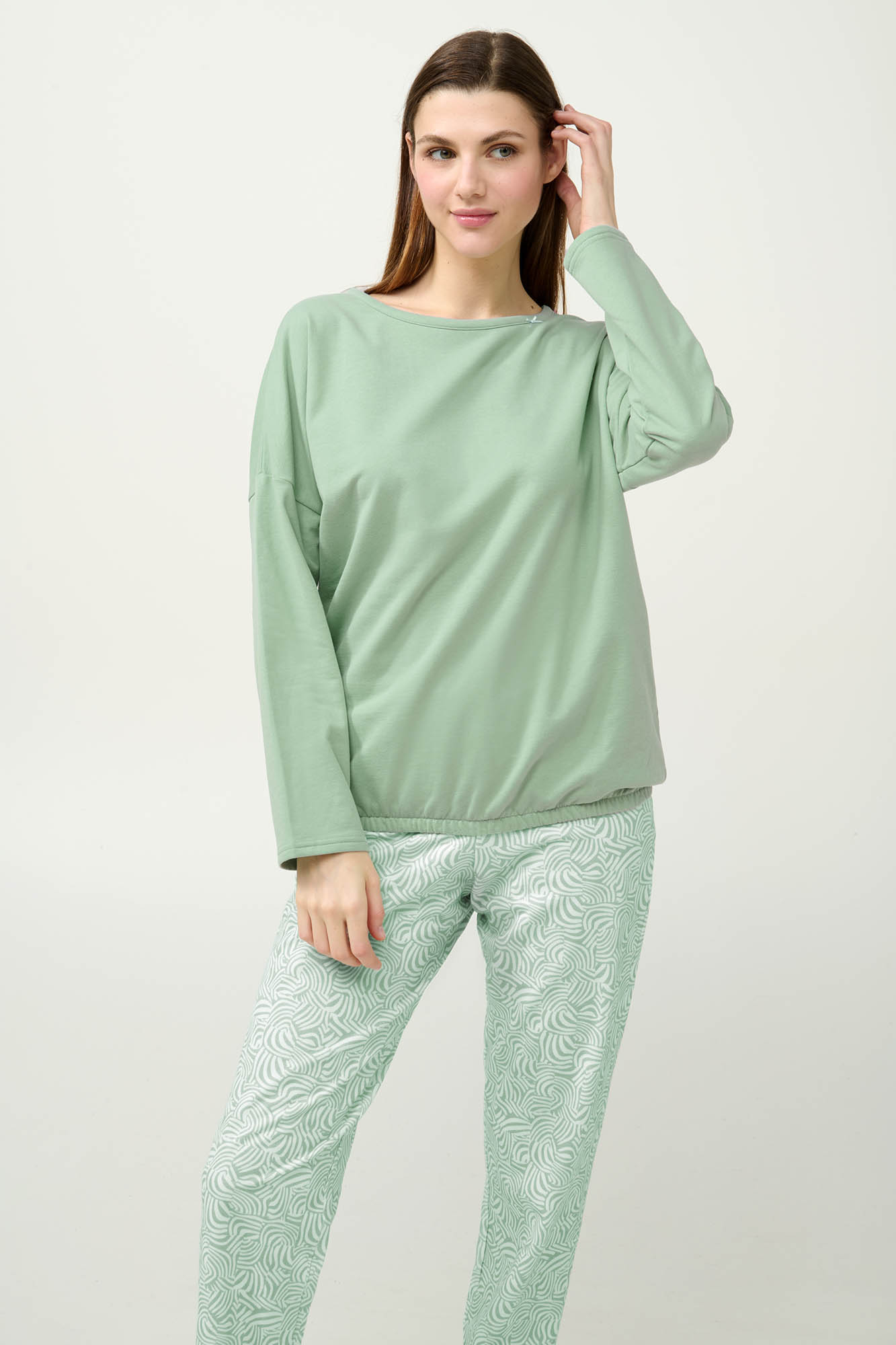 Γυναικεία Φούτερ Πυτζάμα με Μανσέτες