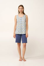 Αμάνικη Γυναικεία Βαμβακερή Πυτζάμα - Image 2