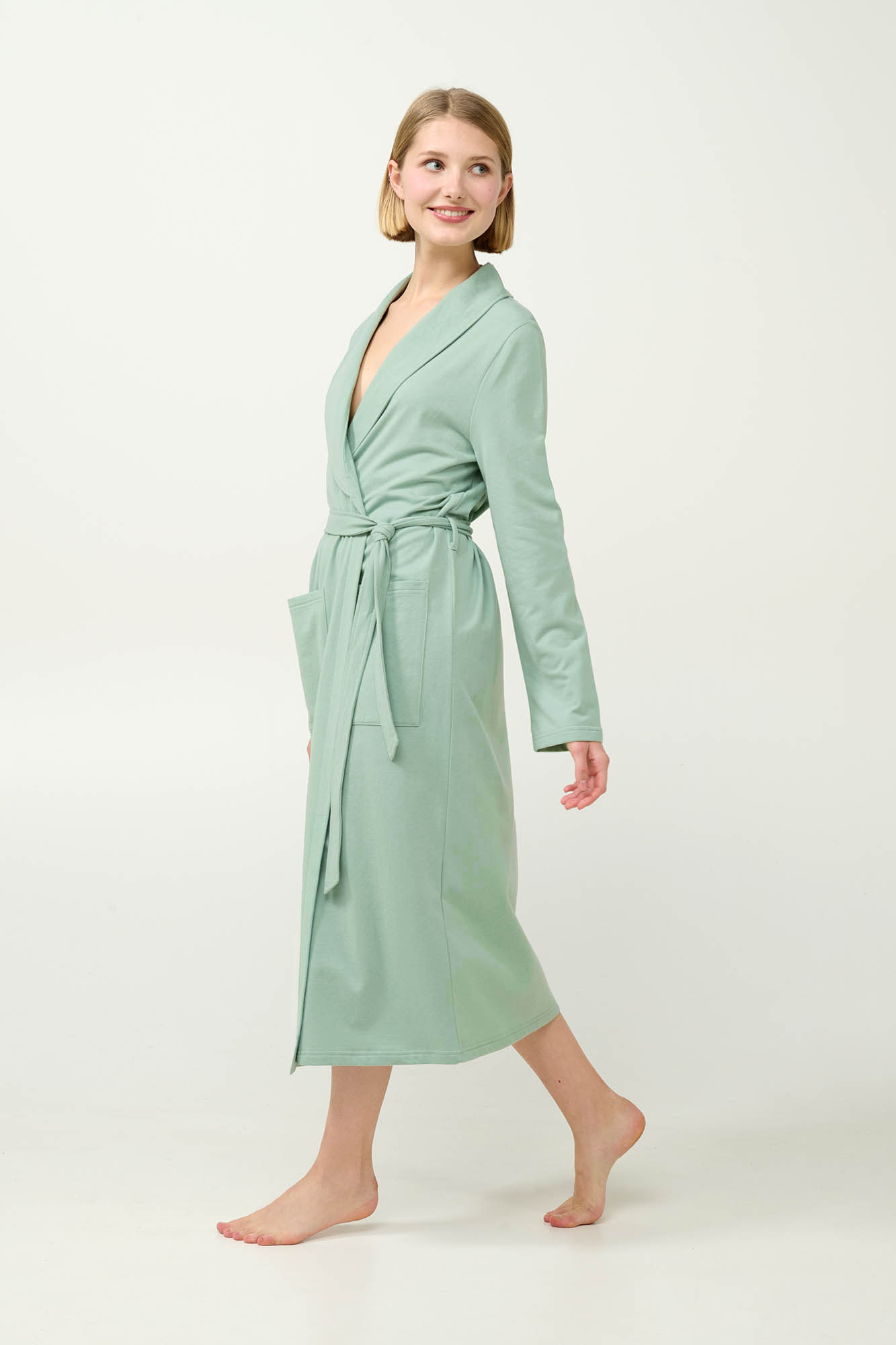 2_0731339186 Γυναικεία Σταυρωτή Ρόμπα Φούτερ