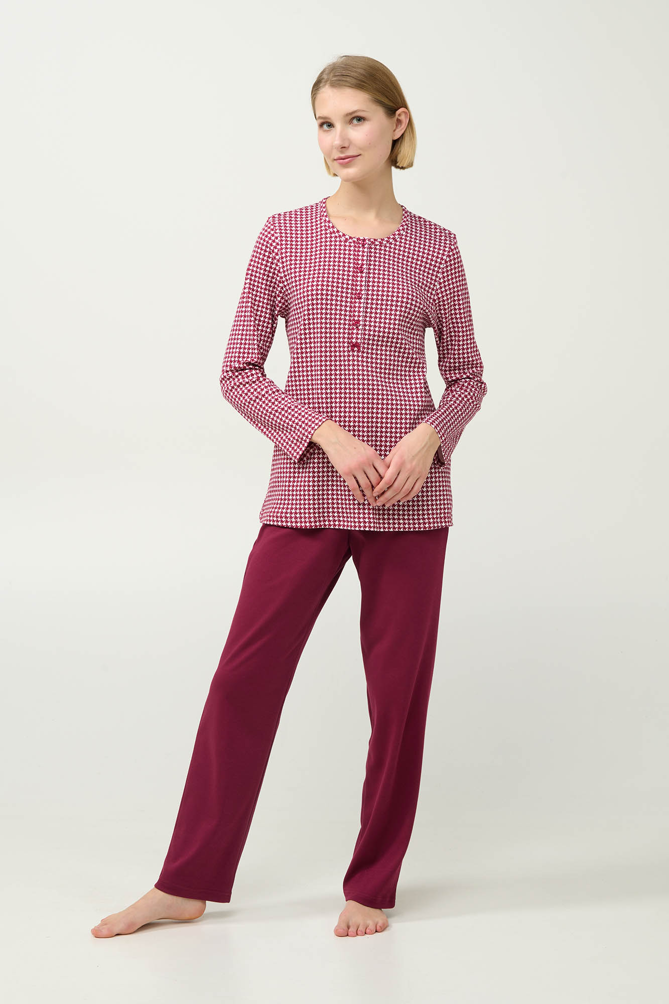 Βαμβακερή Γυναικεία Πυτζάμα με Πατιλέτα