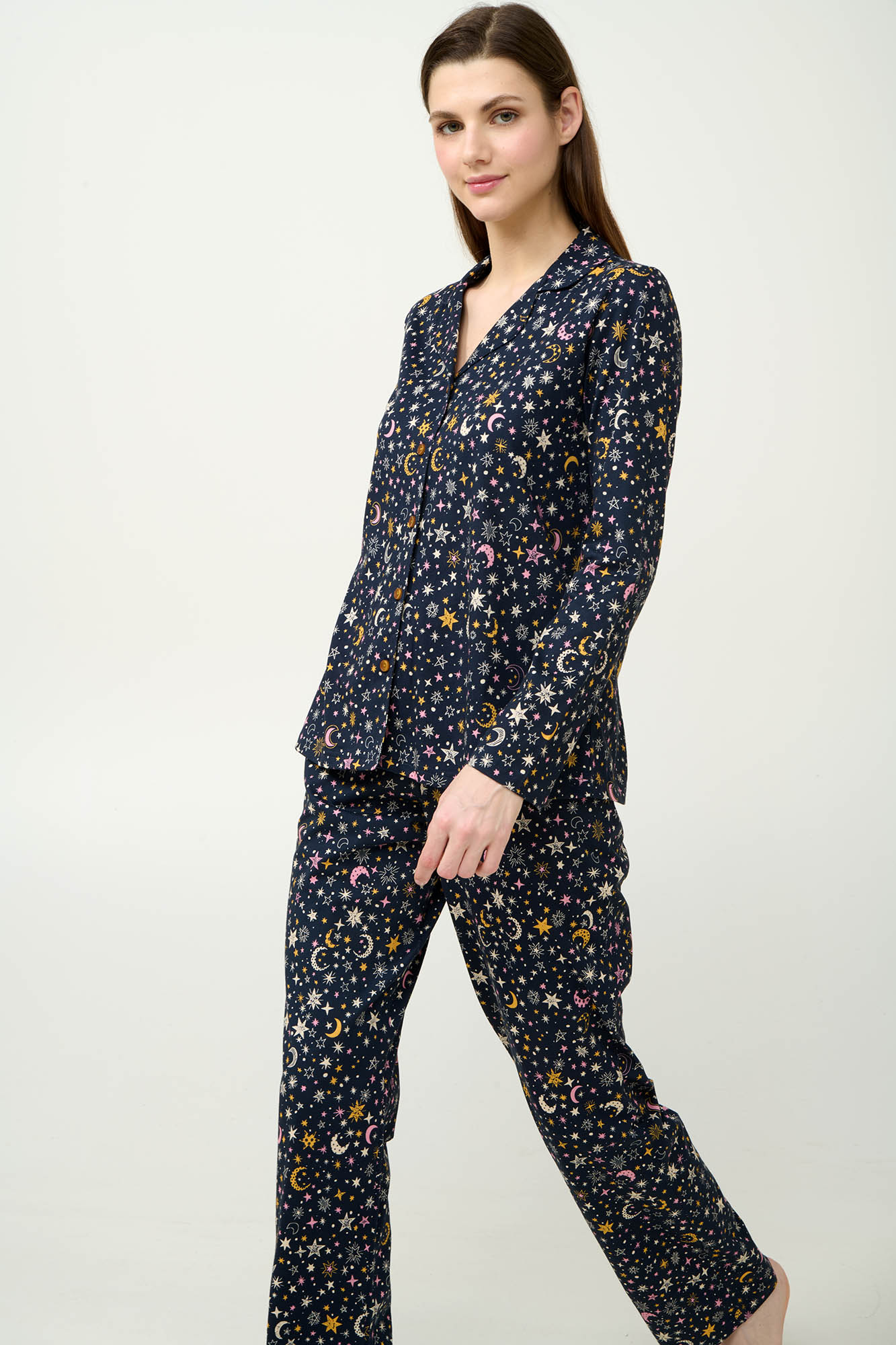 2_0784812147 Γυναικεία Βαμβακερή Κουμπωτή Πυτζάμα