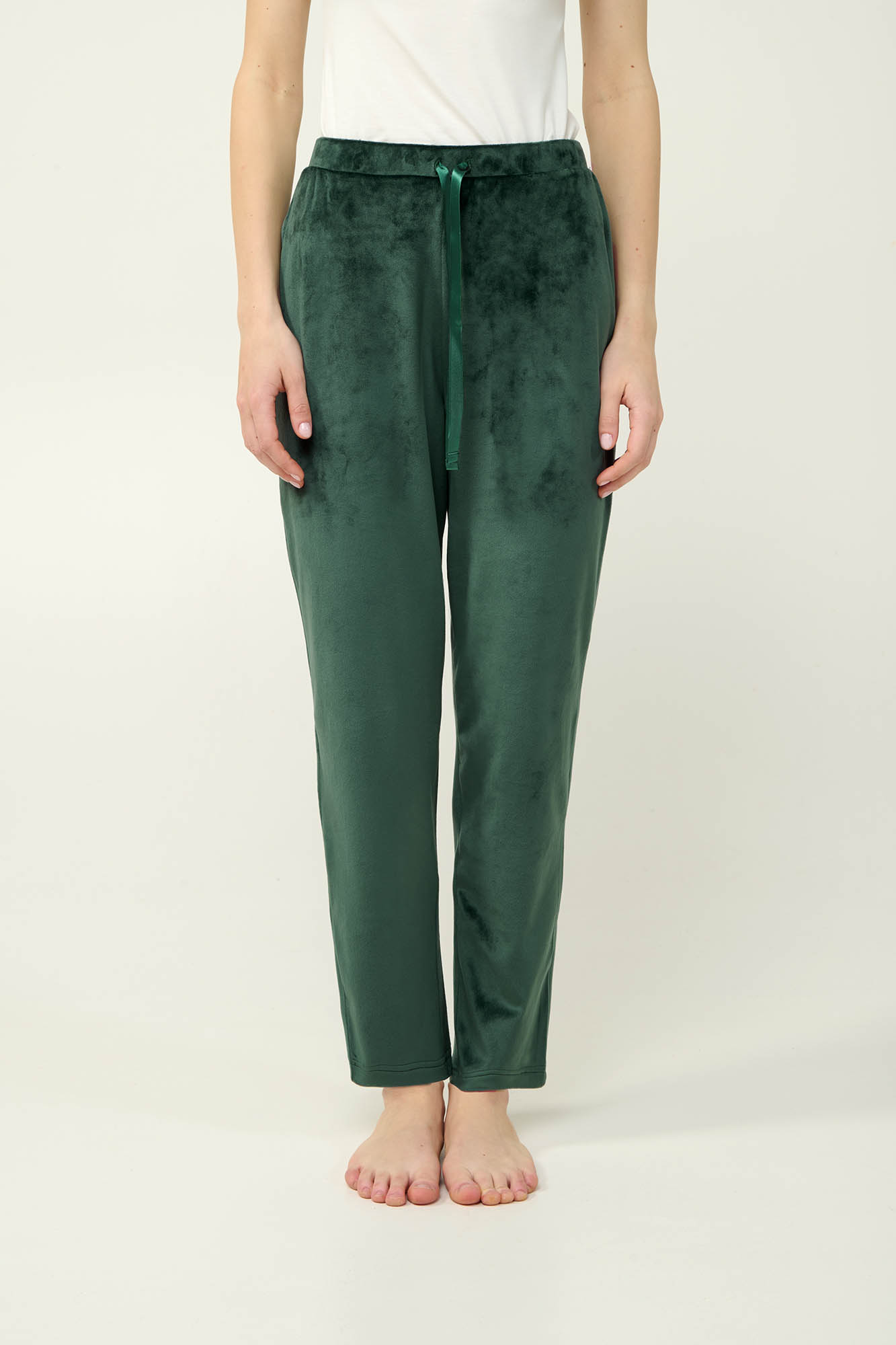 2_0788050478 Μονόχρωμο Γυναικείο Παντελόνι Velvet