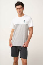 Βαμβακερή Ανδρική Πυτζάμα με Δίτονο Τοπ - Image 2