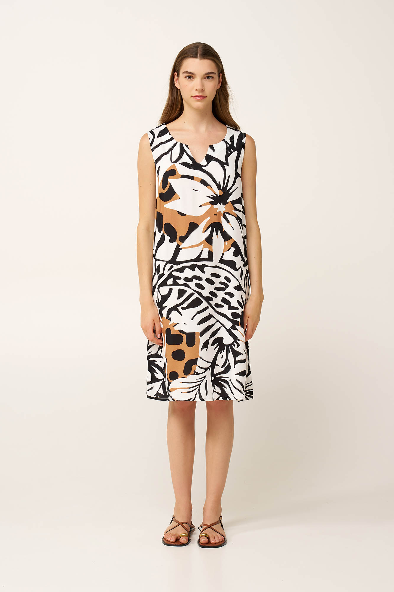 2_0801434417 Καλοκαιρινό African Φόρεμα από Ποπλίνα