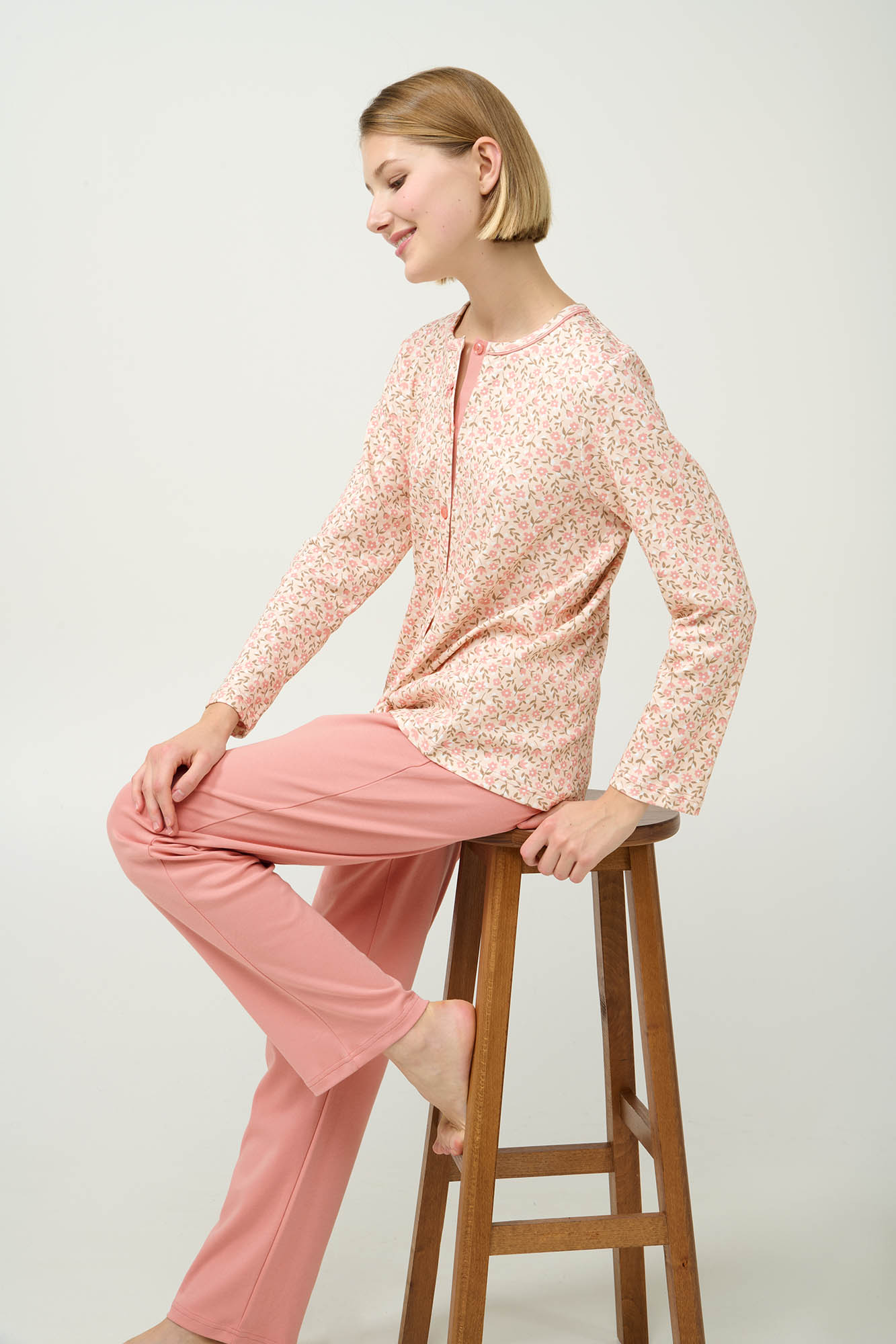 Γυναικεία Βαμβακερή Κουμπωτή Πυτζάμα