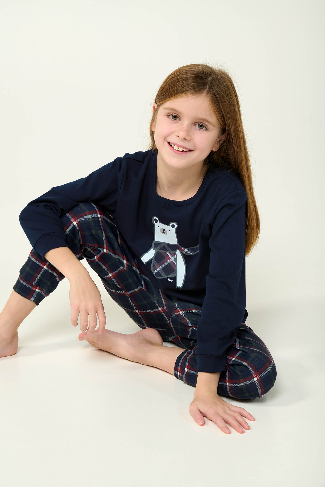 2_0828946881 Παιδική Βαμβακερή Πυτζάμα με Μανσέτες