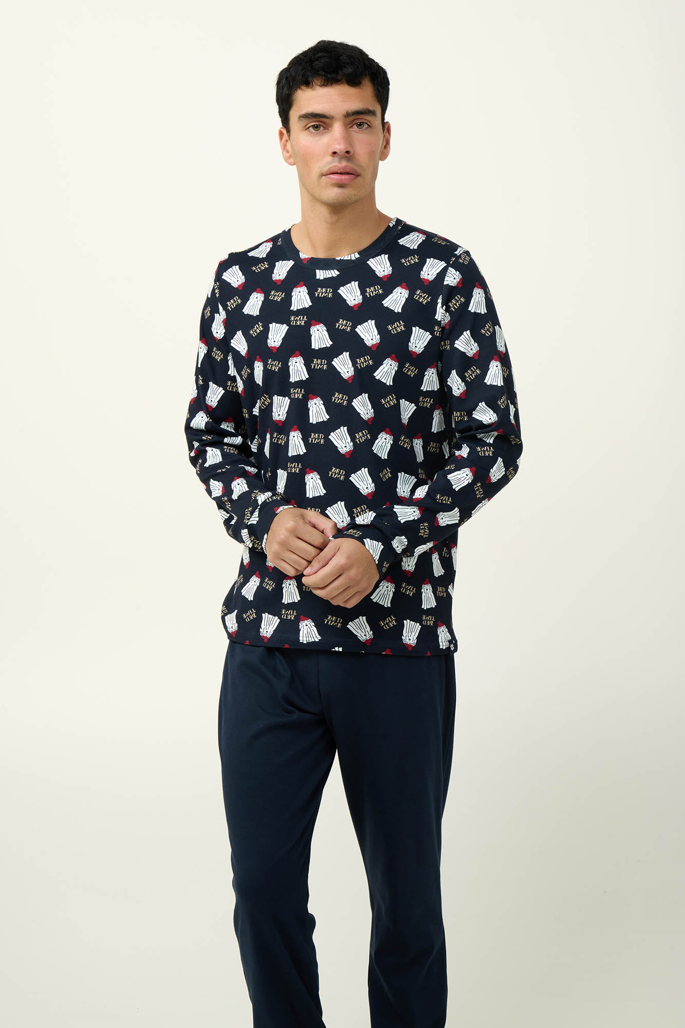 Βαμβακερή Ανδρική Πυτζάμα με Μανσέτες