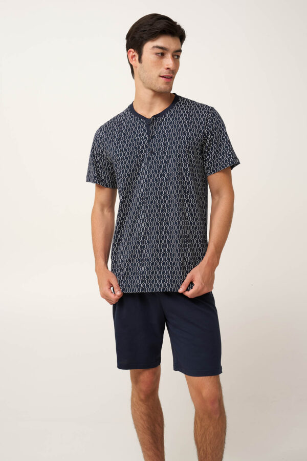 Ανδρική Βαμβακερή Πυτζάμα με Πατιλέτα