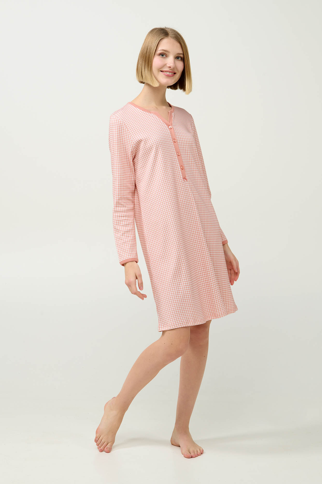 Γυναικείο Βαμβακερό Νυχτικό με Πατιλέτα