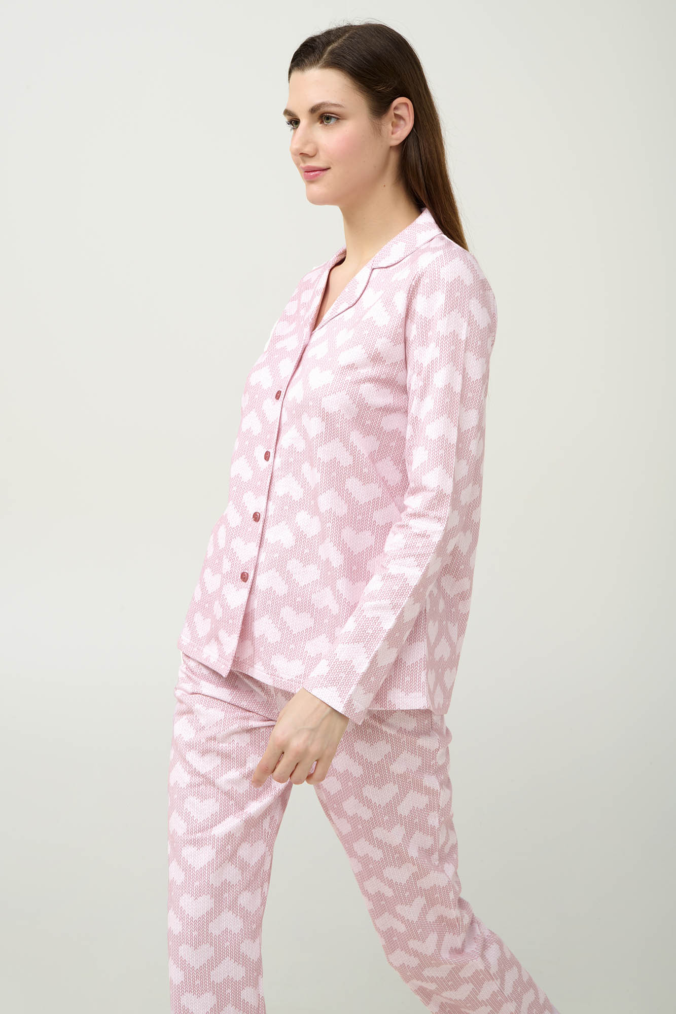 Γυναικεία Κουμπωτή Πυτζάμα Φούτερ