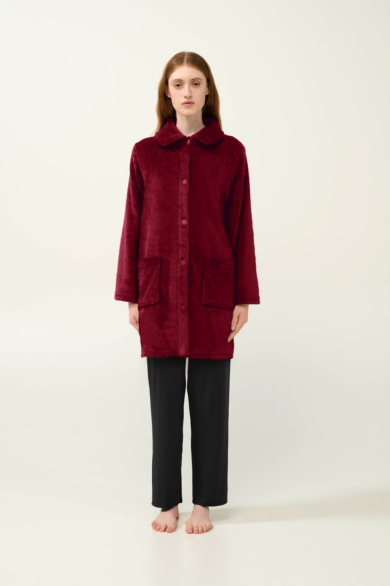 Γυναικεία Κουμπωτή Fleece Ρόμπα