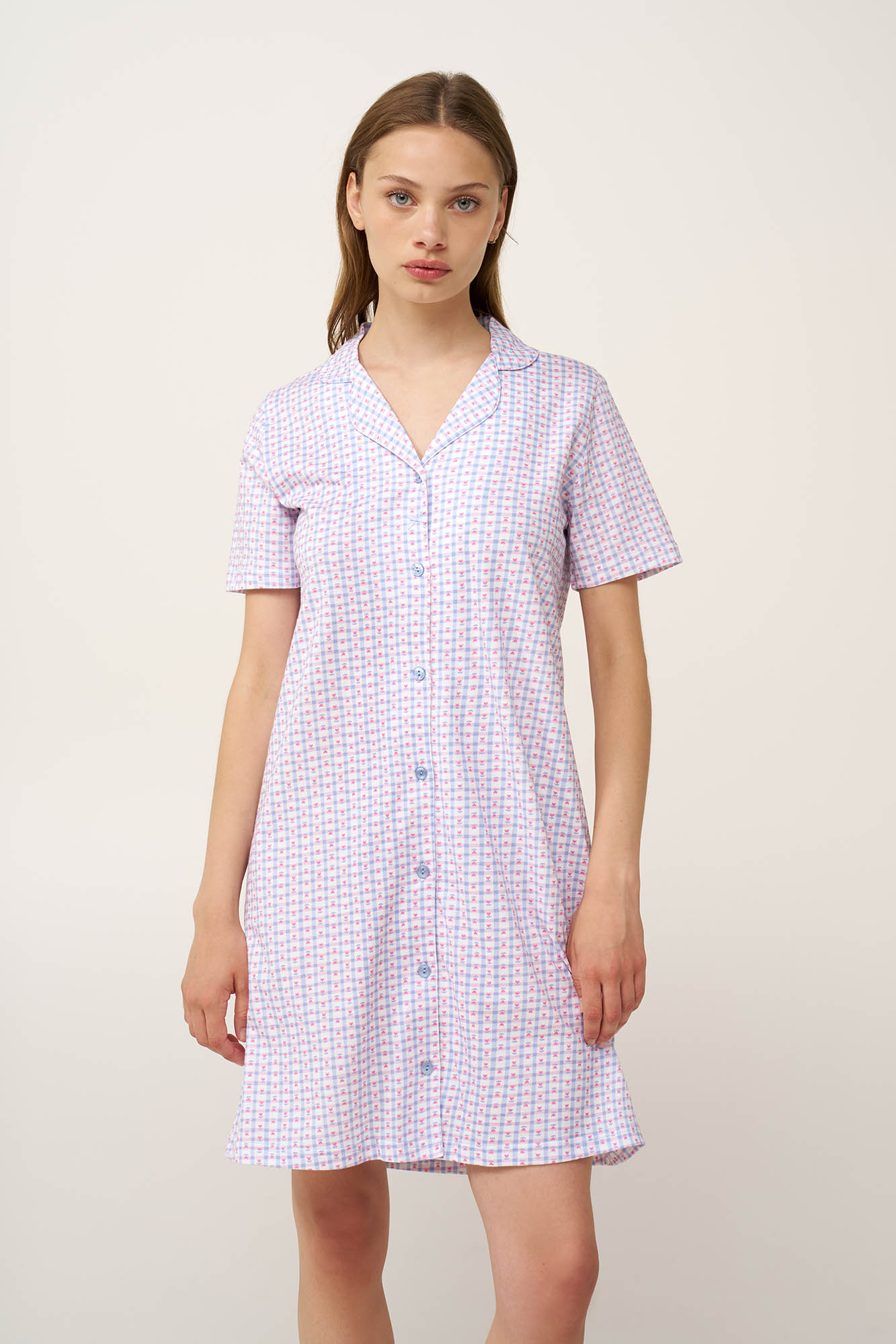 Κουμπωτό Νυχτικό από Βαμβάκι