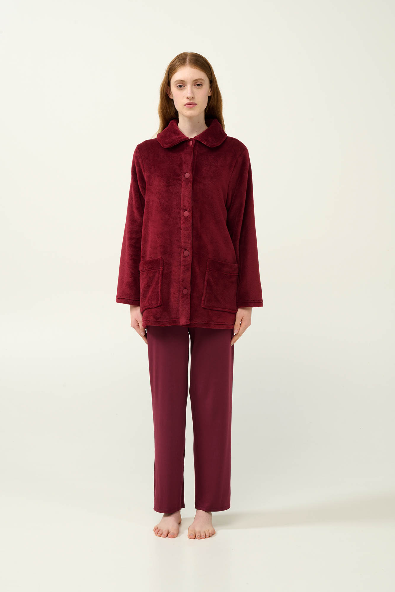 Γυναικεία Κουμπωτή Fleece Ρόμπα