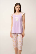 Γυναικεία Βαμβακερή Πυτζάμα Κάπρι - Image 2