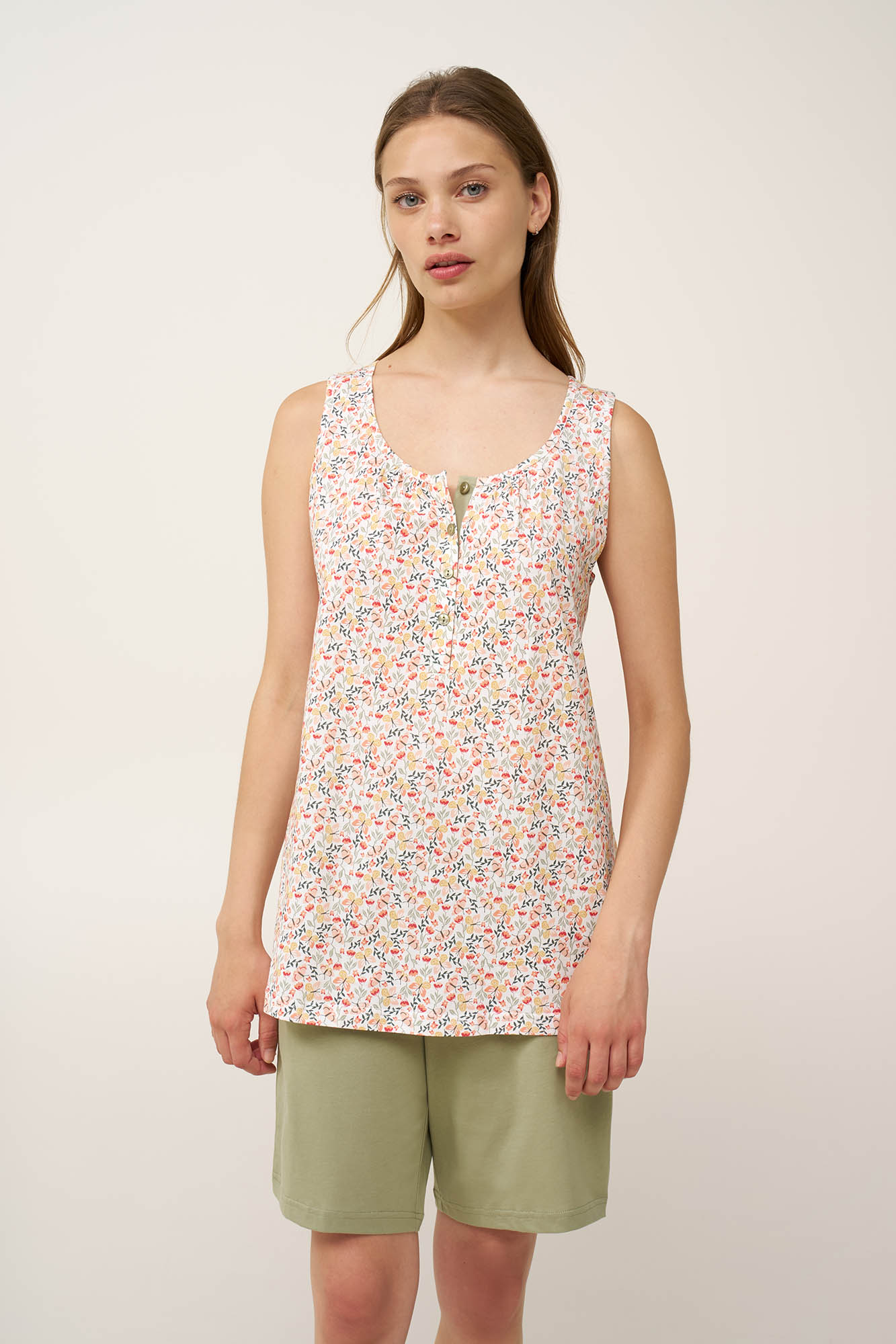 Γυναικεία Βαμβακερή Πυτζάμα με Πατιλέτα