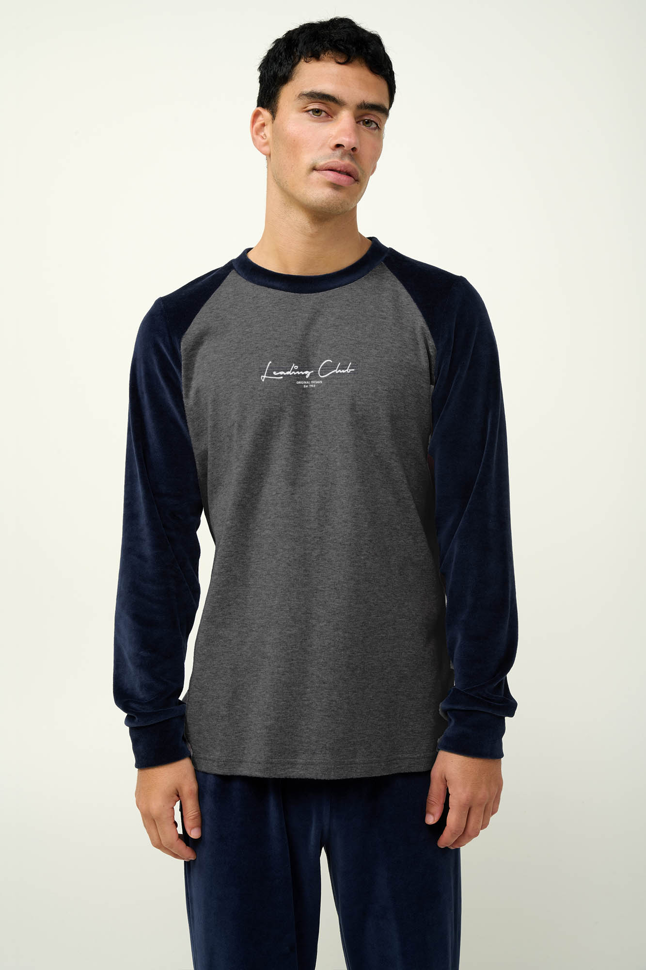 Ανδρική Velvet Πυτζάμα με Μανσέτες