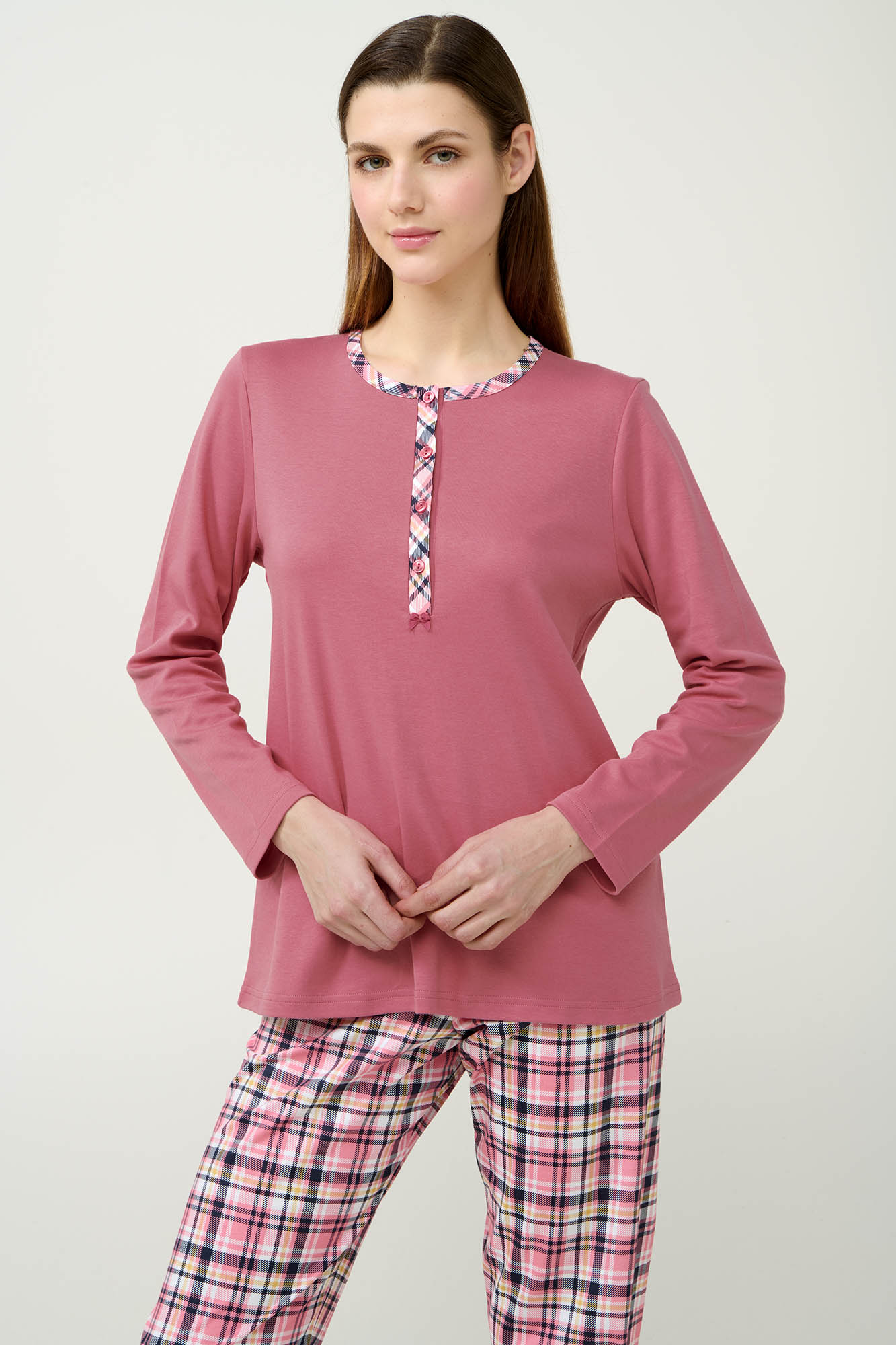 Βαμβακερή Γυναικεία Πυτζάμα με Πατιλέτα