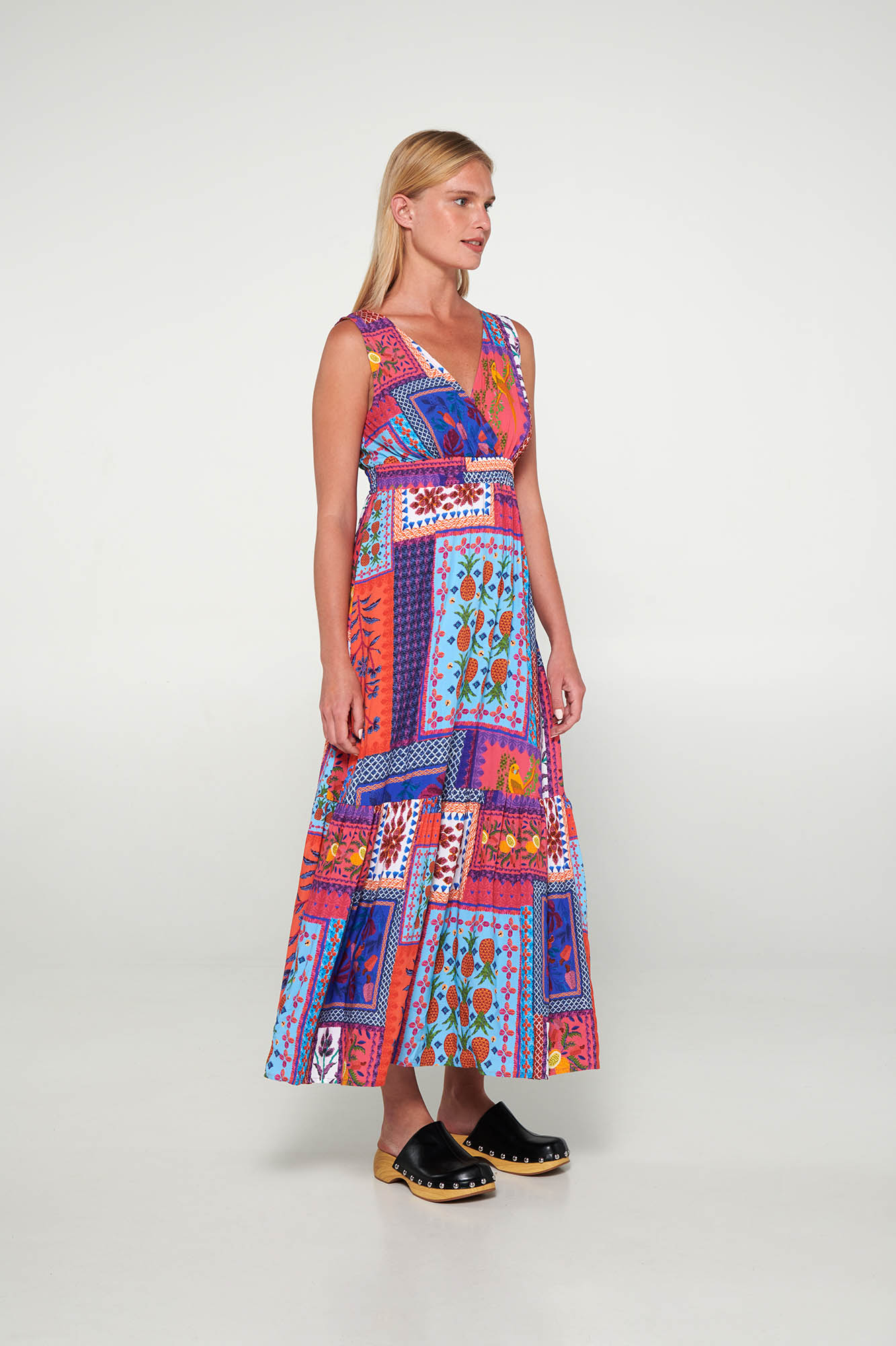 Εμπριμέ Μακρύ Φόρεμα