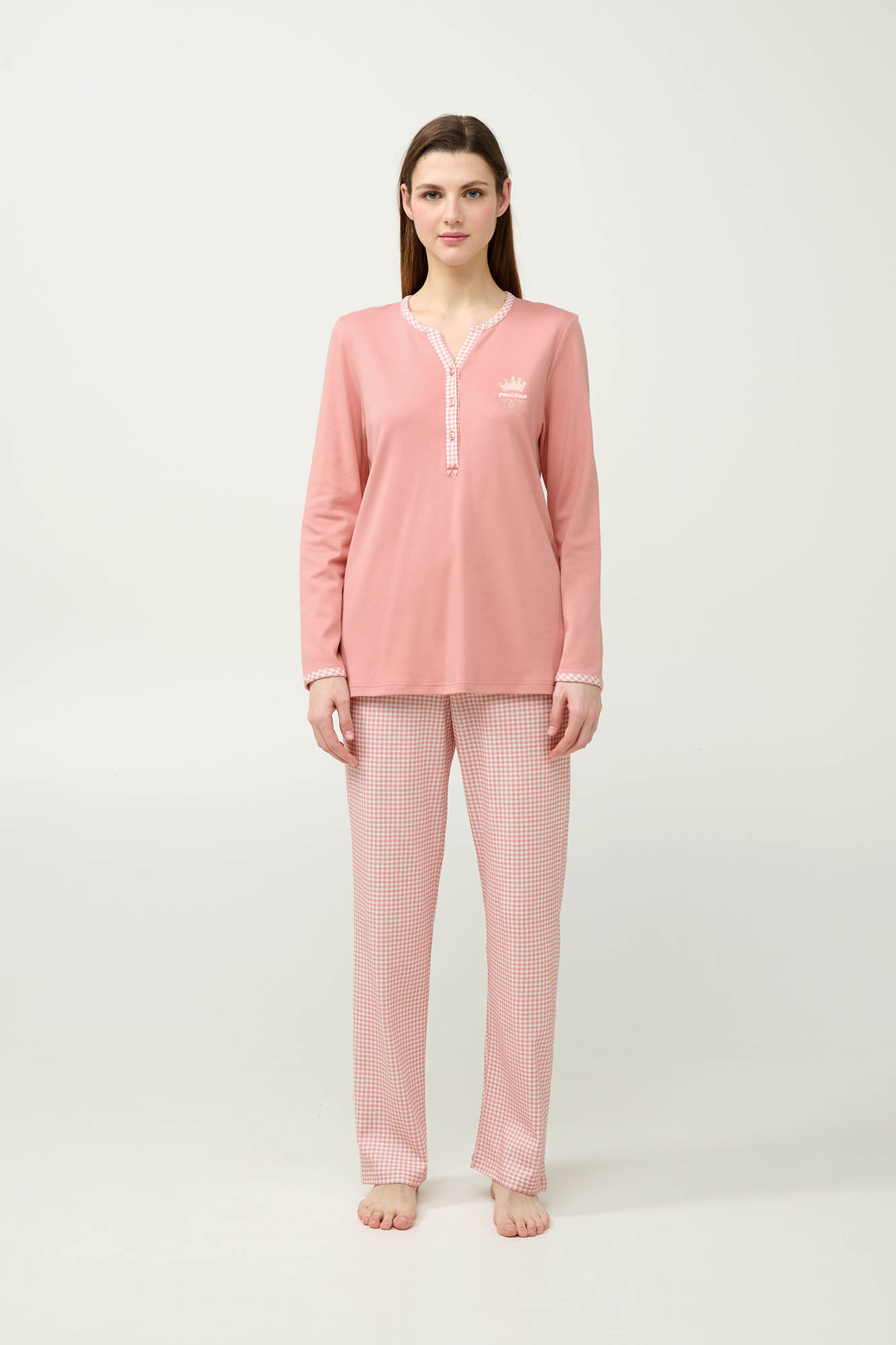 Βαμβακερή Γυναικεία Πυτζάμα με Πατιλέτα