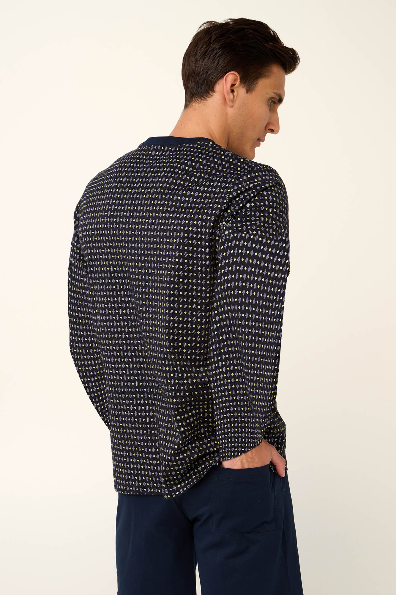 Ανδρική Βαμβακερή Πυζάμα με Πατιλέτα