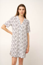 Κουμπωτό Snake Print Νυχτικό - Image 2