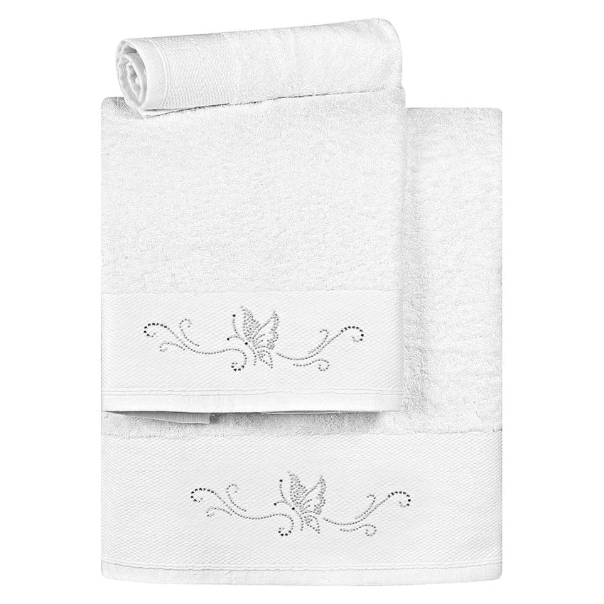 3171 Beauty Home Σετ πετσέτες Art 3171 Σετ 3τμχ Λευκό
