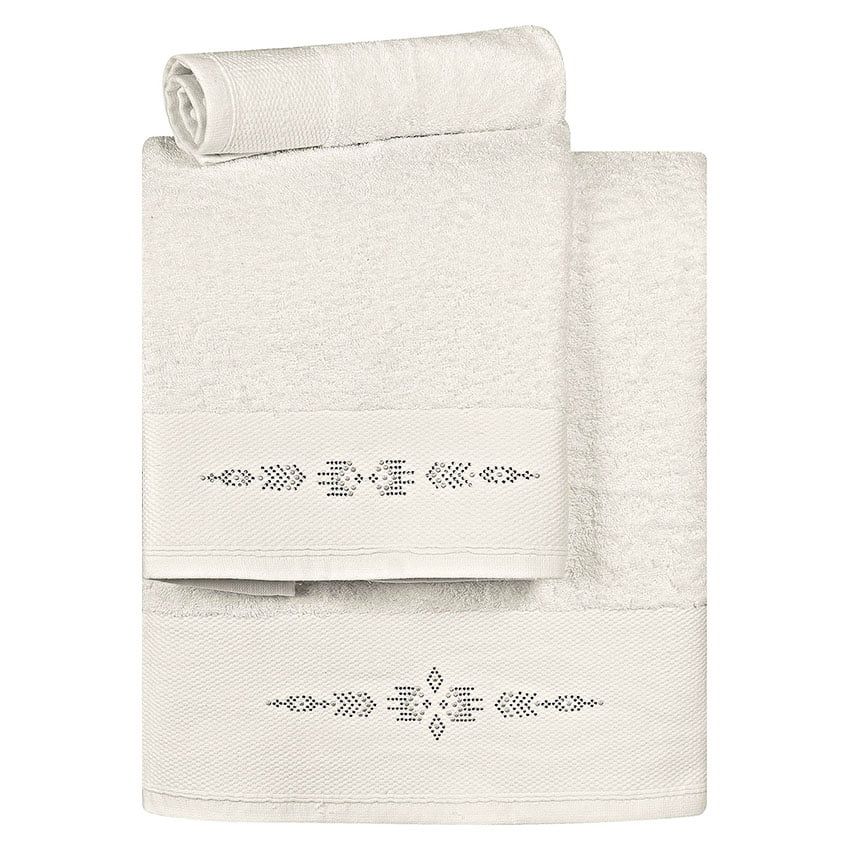 Beauty Home Σετ πετσέτες Art 3173  Σετ 3τμχ  Εκρού