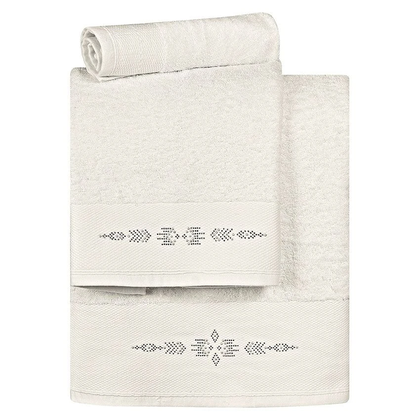 3173 Beauty Home Σετ πετσέτες Art 3173 Σετ 3τμχ Εκρού