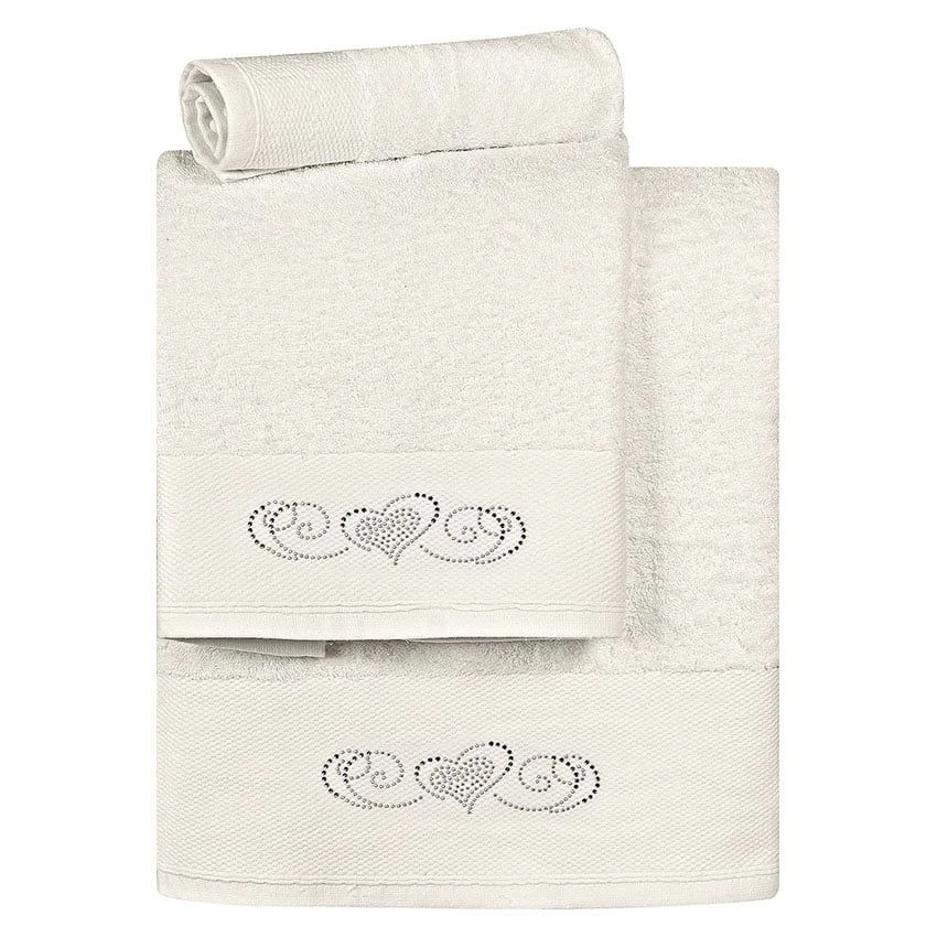 3174 Beauty Home Σετ πετσέτες Art 3174 Σετ 3τμχ Εκρού