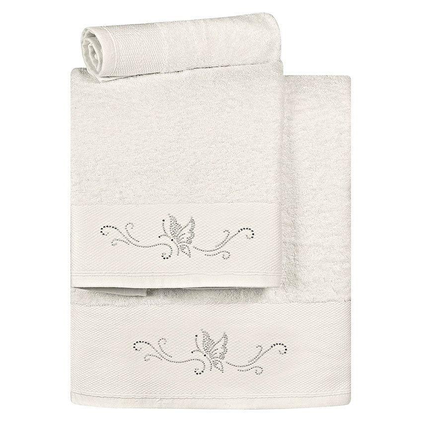 Beauty Home Σετ πετσέτες Art 3176  Σετ 3τμχ  Εκρού