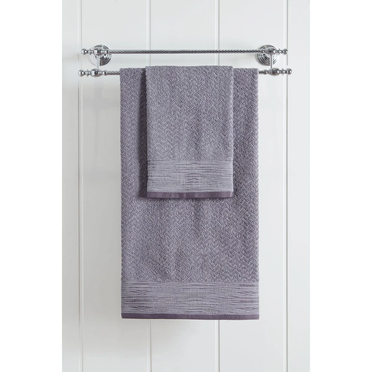 Beauty Home Πετσέτα προσώπου Art 3235 50x90 Γκρι