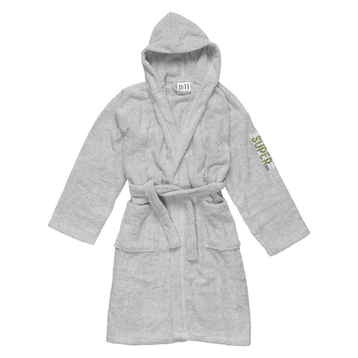 Beauty Home Μπουρνούζι εφηβικό Art 3382 10-12 ετών Γκρι