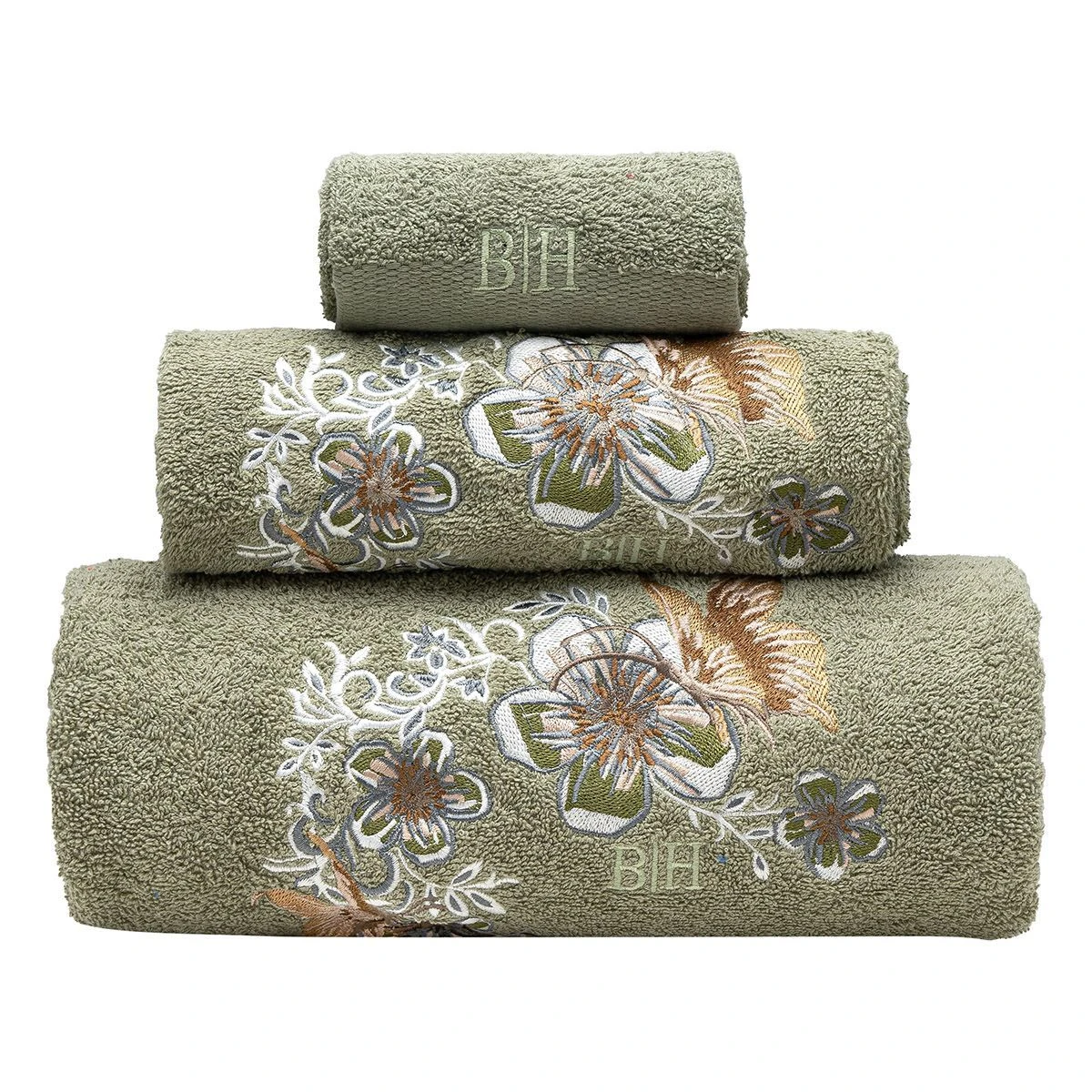 3389 Beauty Home Σετ πετσέτες Art 3389 Σετ 3τμχ Πράσινο