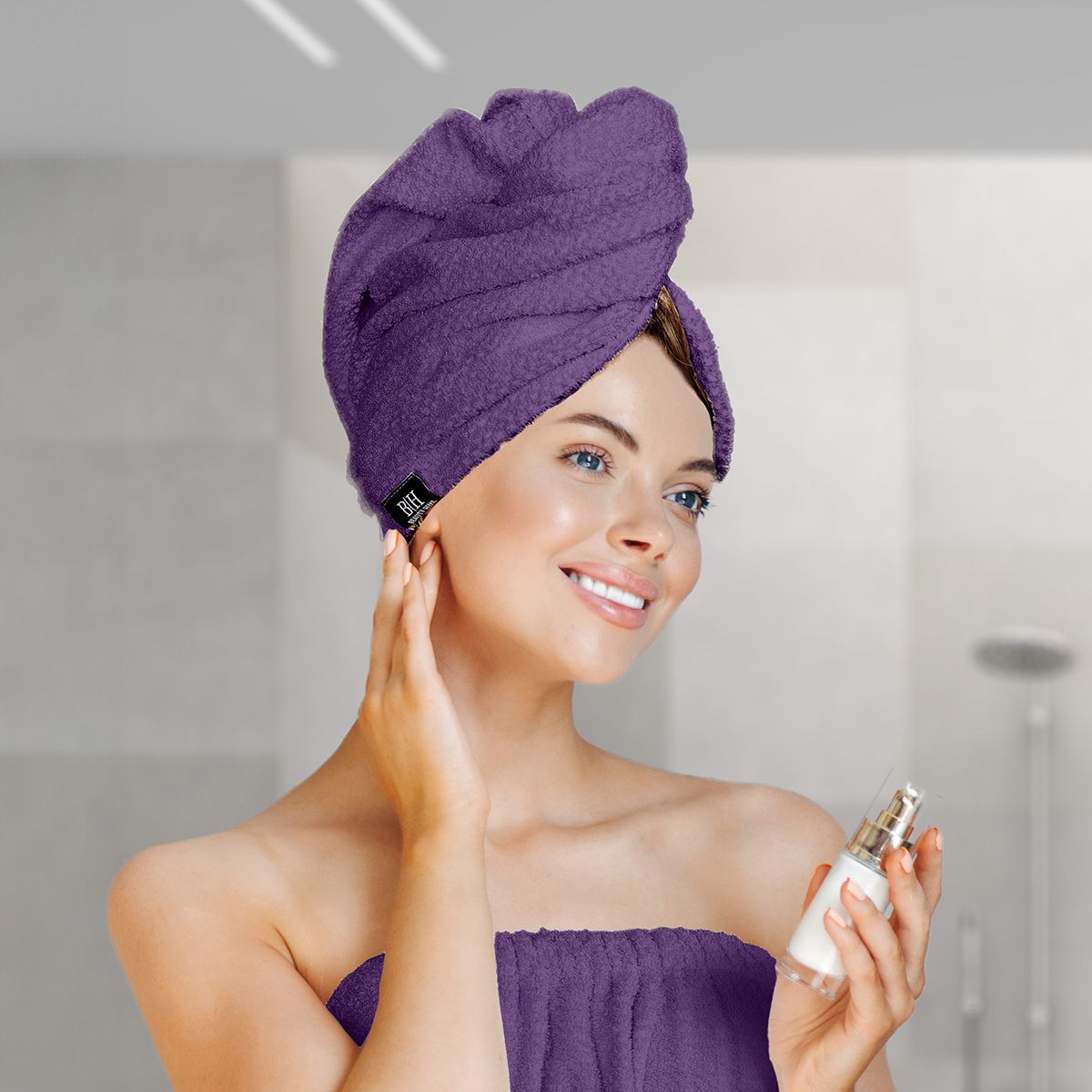 Beauty Home Πετσέτα μαλλιών Turban Art 3408 Μωβ