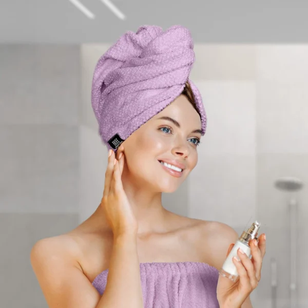 3409 Beauty Home Πετσέτα μαλλιών Turban Art 3409 Λιλά