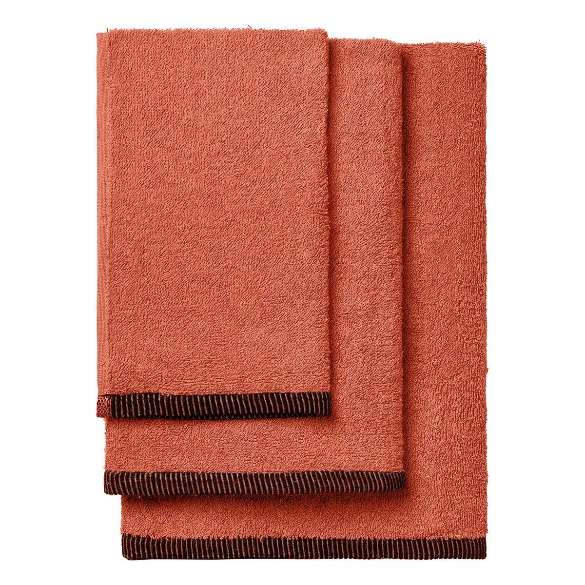 Beauty Home Σετ πετσέτες Art 3452 Σετ 3τμχ Κεραμιδί