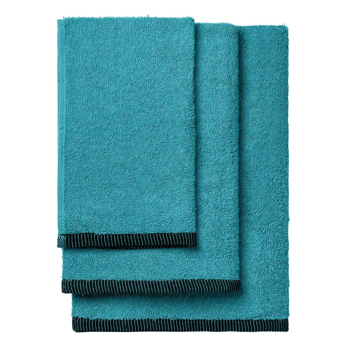 3456 Beauty Home Σετ πετσέτες Art 3456 Σετ 3τμχ Πετρόλ