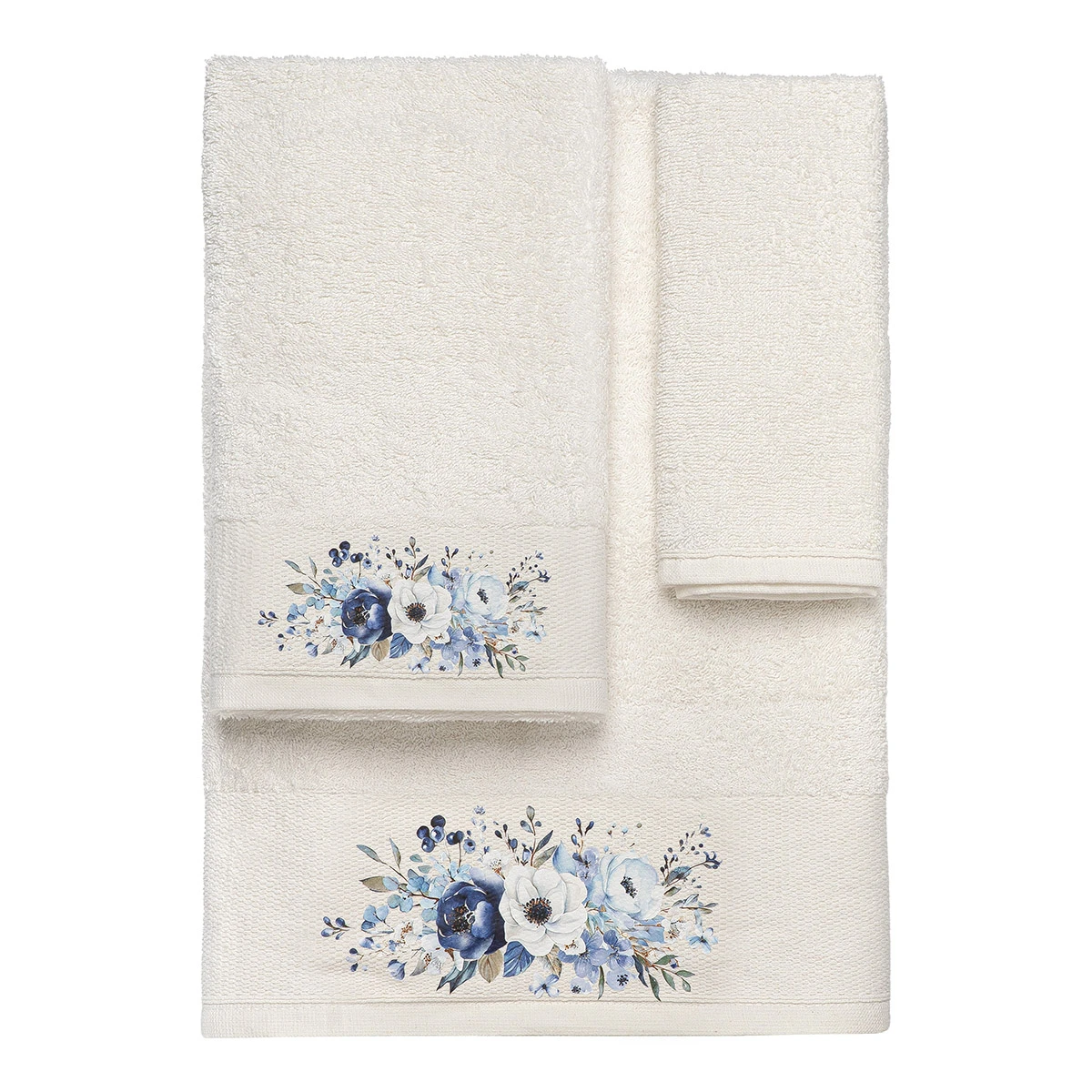 3553 Beauty Home Σετ πετσέτες 3τμχ με εκτύπωση Art 3553 (30x50+50x90+70x140) Εκρού