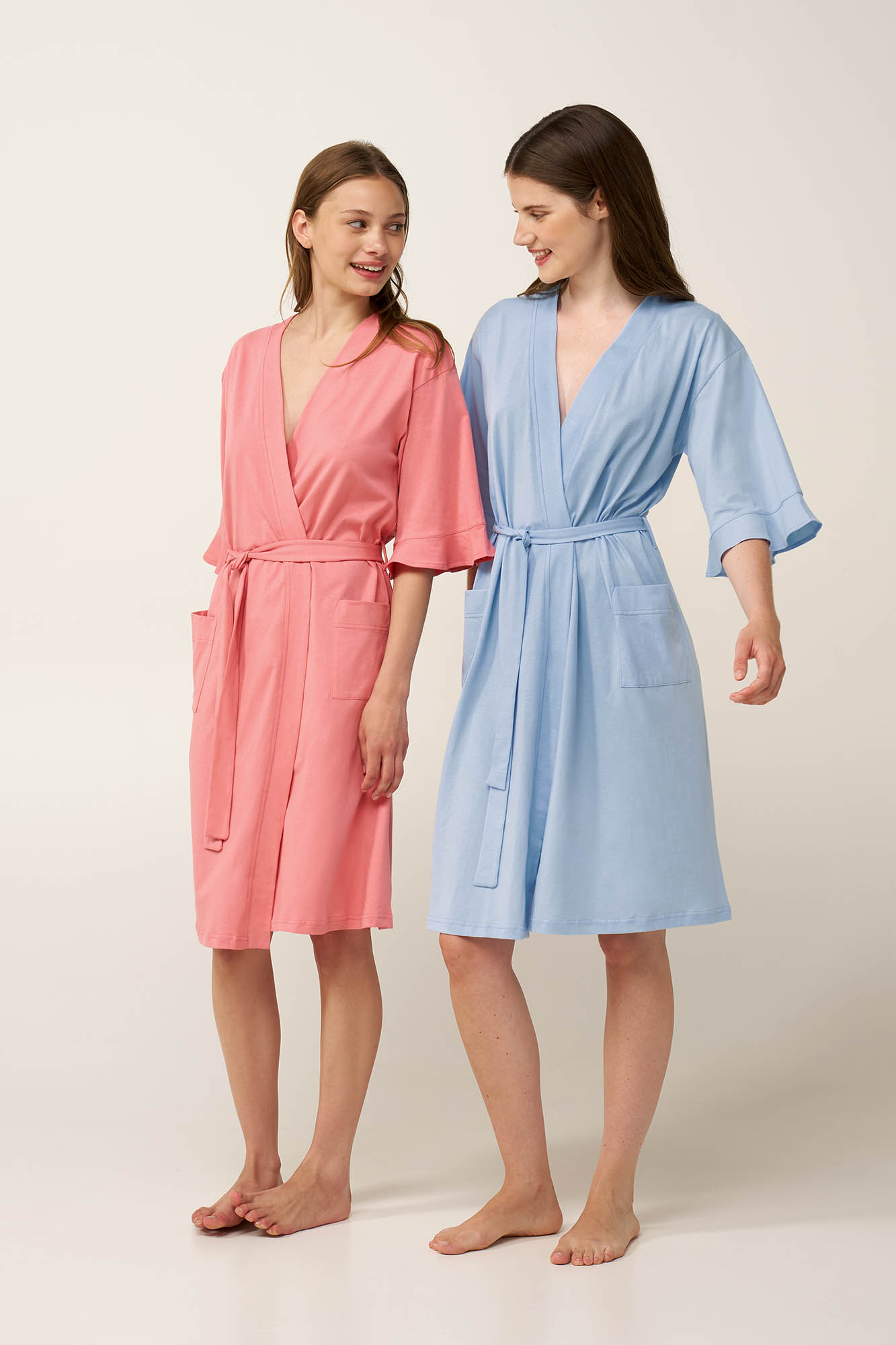 Γυναικεία Σταυρωτή Βαμβακερή Ρόμπα