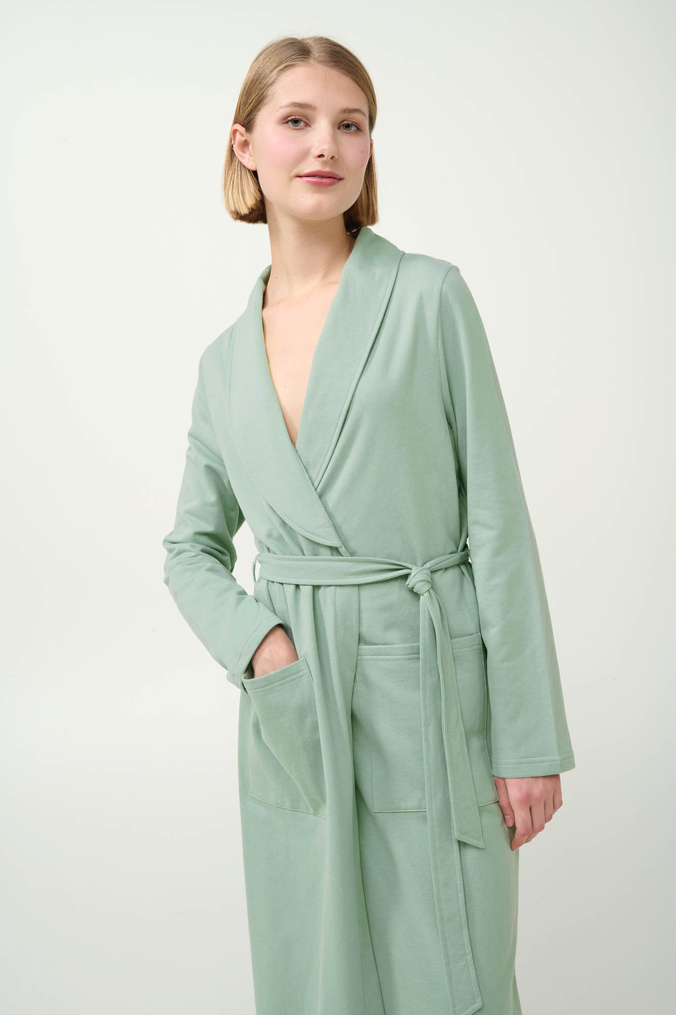 3_0010505443 Γυναικεία Σταυρωτή Ρόμπα Φούτερ