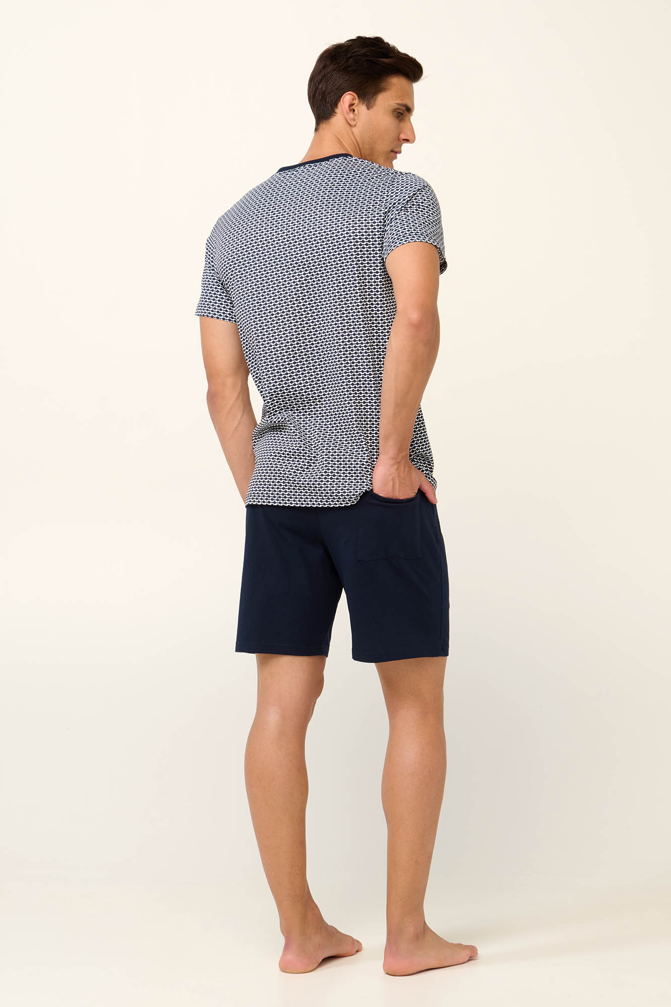 Βαμβακερή Ανδρική Πυτζάμα με Πατιλέτα