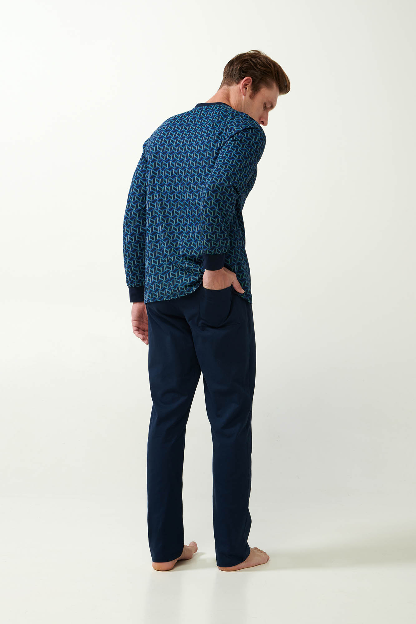 3_0051224720 Πυτζάμα S. Jersey με Γεωμετρικό Μοτίβο Κύβων