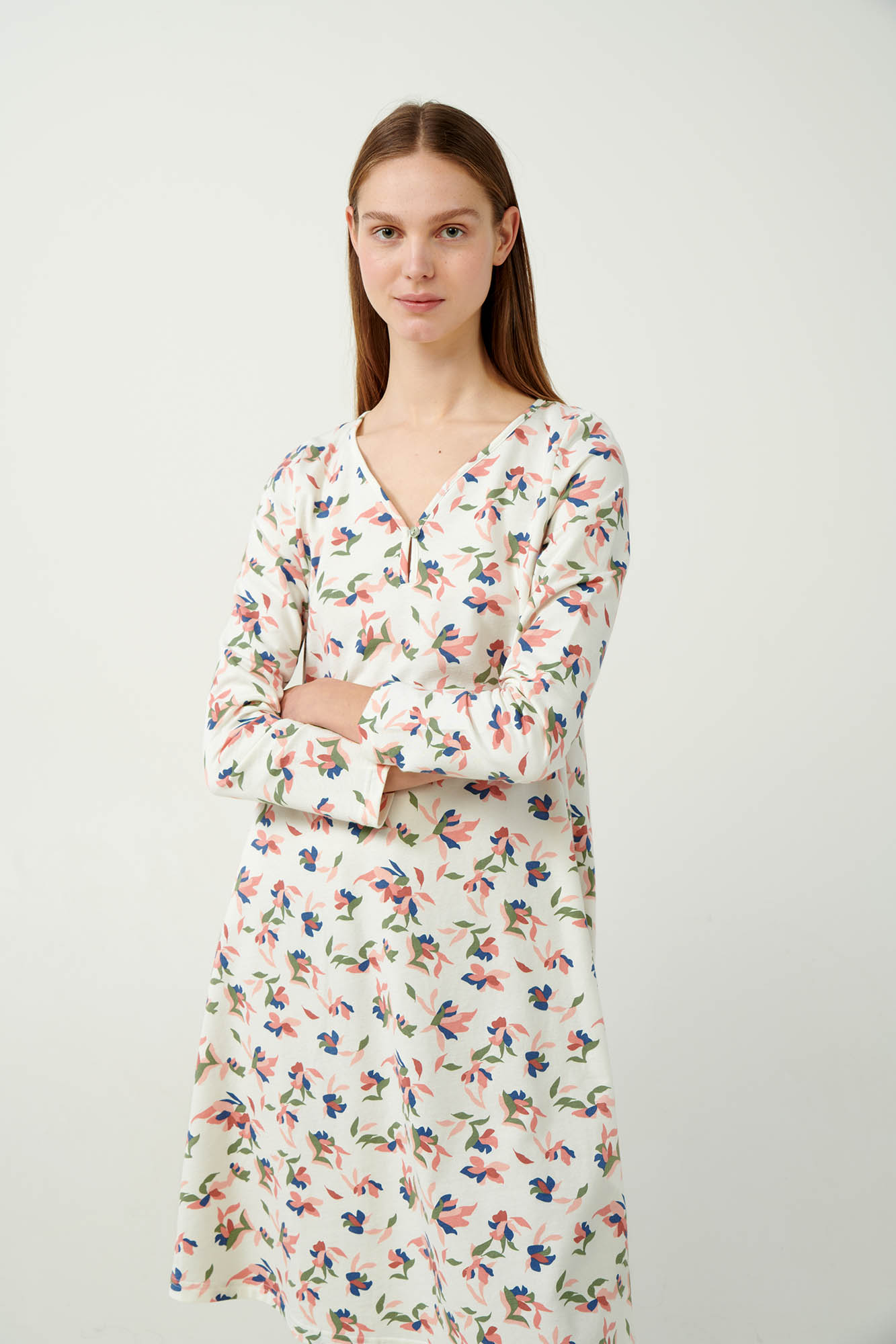 3_0052310600 Φούτερ Φλοράλ Νυχτικό