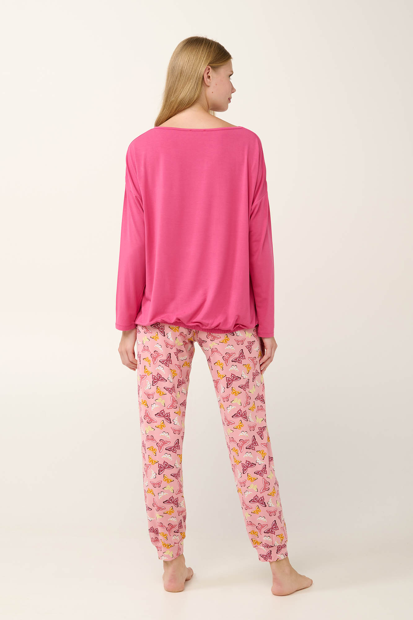 Micromodal Γυναικείες Πυτζάμες σε ροζ αποχρώσεις