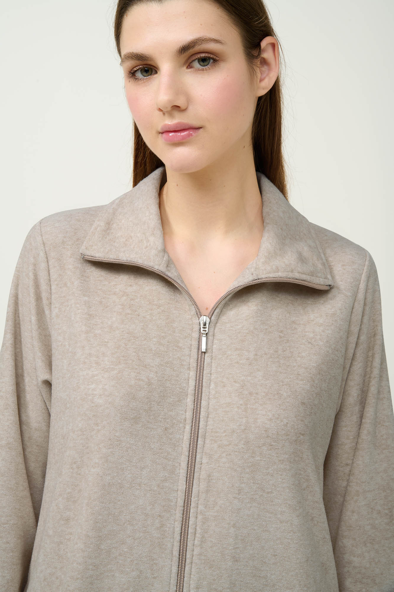 Γυναικεία Frottee Ρόμπα με Φερμουάρ