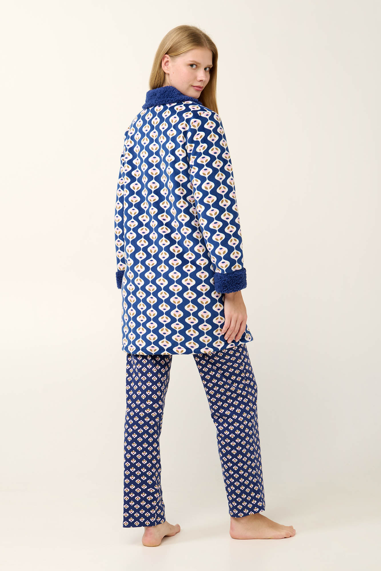 Γυναικεία Ρόμπα Fleece με Κουμπιά