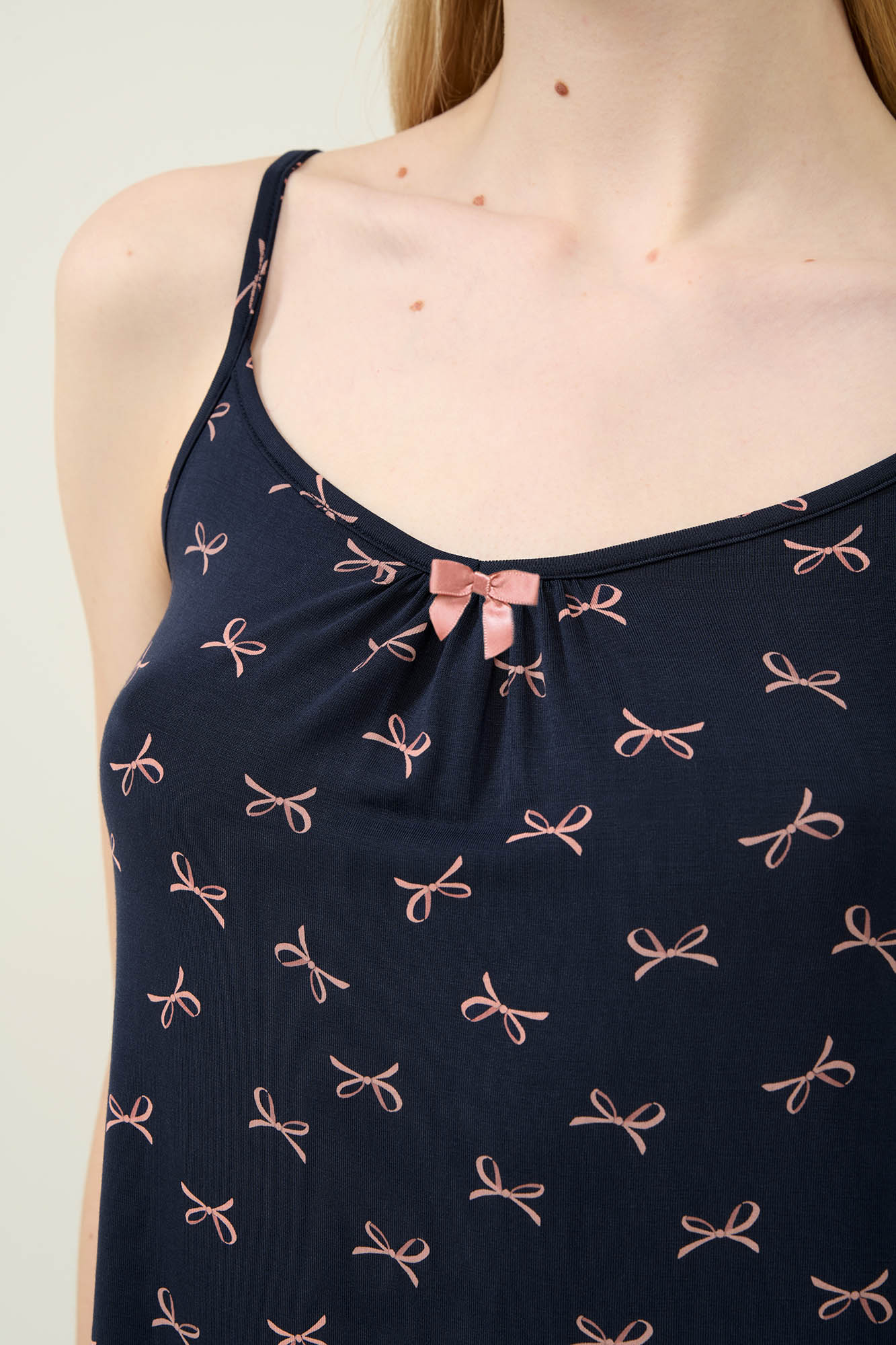 3_0113720210 Micromodal Νυχτικό με Τιράντες