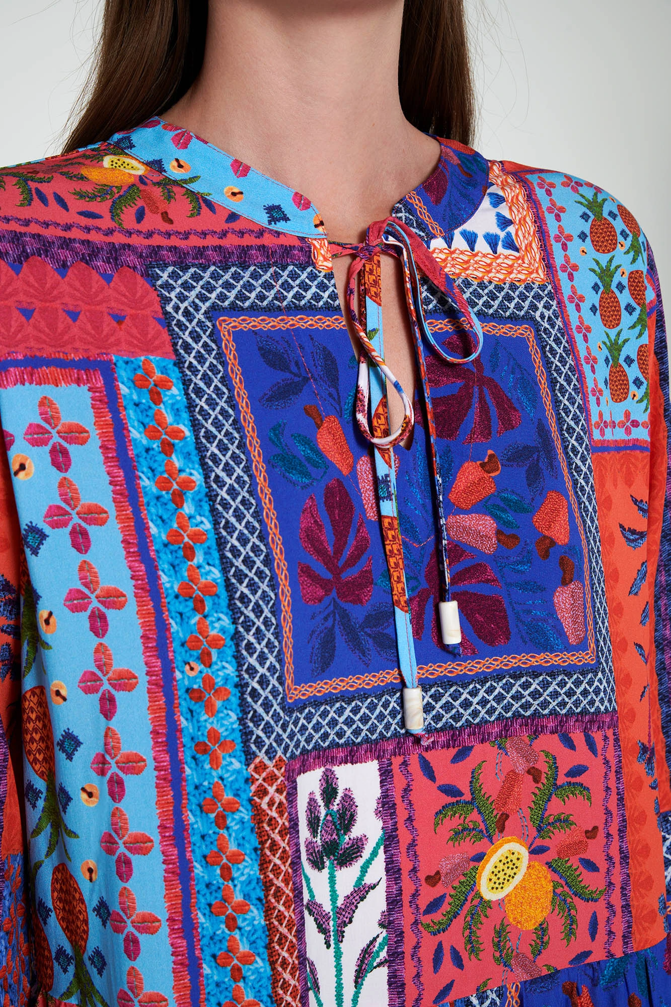 Εμπριμέ Μακρύ Φόρεμα